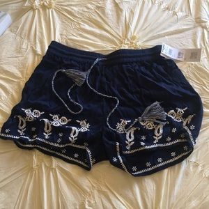 TILLYS Navy Patrons of Peace Embroidered Shorts